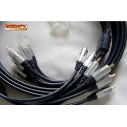 6 ways RCA MULTI CHANNEL AUDIO CABLE